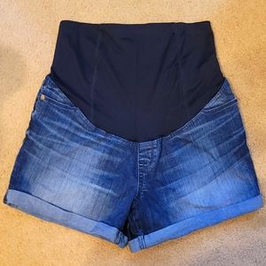 EUC Isabel Maternity midi cuffed shorts